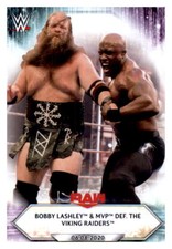 2021 Topps WWE #84 Bobby Lashley & MVP def. The Viking Raiders