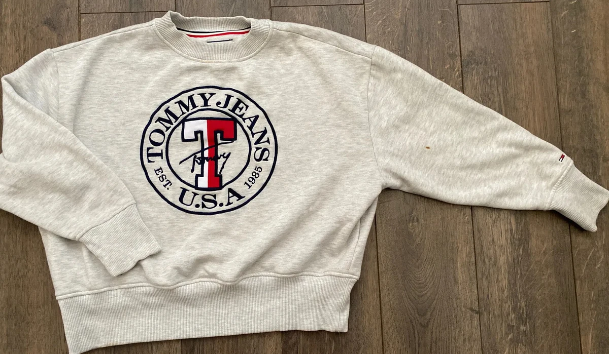 tommy hilfiger Vintage eBay crewneck logo Circle sweatshirt gray 