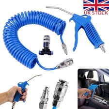 Air Duster Blow Gun 5m Recoil Hose Pipe Car Truck Lorry Dust Blower Cleaning Set