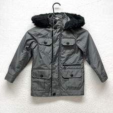Urban Republic Boys Winter Jacket Coat Size 4 - Gray Hooded Quilted Liner
