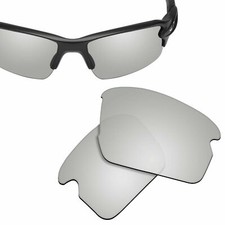 Polarized Replacement Lenses for-OAKLEY Flak 2.0 Asian Fit AF Sunglasses Silver