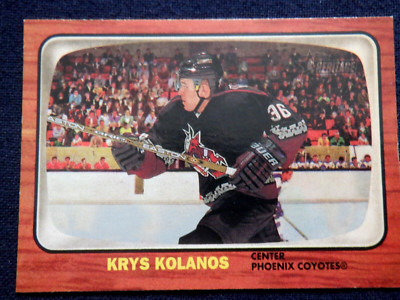 Krys Kolanos Topps Heritage RC card 92, 2002 -03 NHL, Phoenix Coyotes