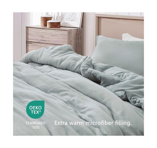 Chezmoi Collection Breeze 3-Piece 100% Cotton Muslin King Comforter Set, Ligh... - Picture 4 of 9