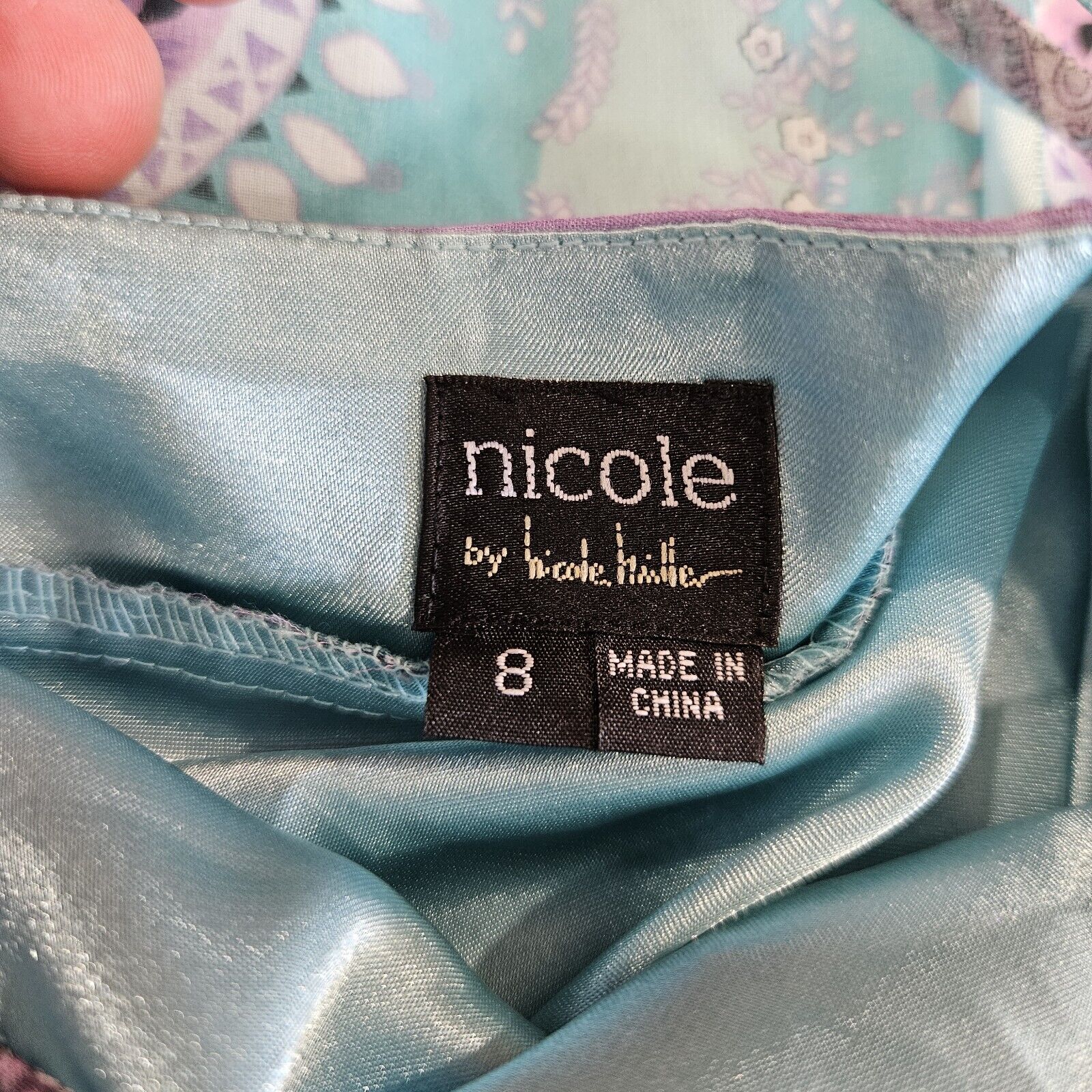Vtg Nicole Miller Silk Midi Dress Womens Size 8 F… - image 8