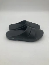 Oofos Ooahh Slide Sandals Recovery Men's Size 10 Women's Size 12 Black Slip On