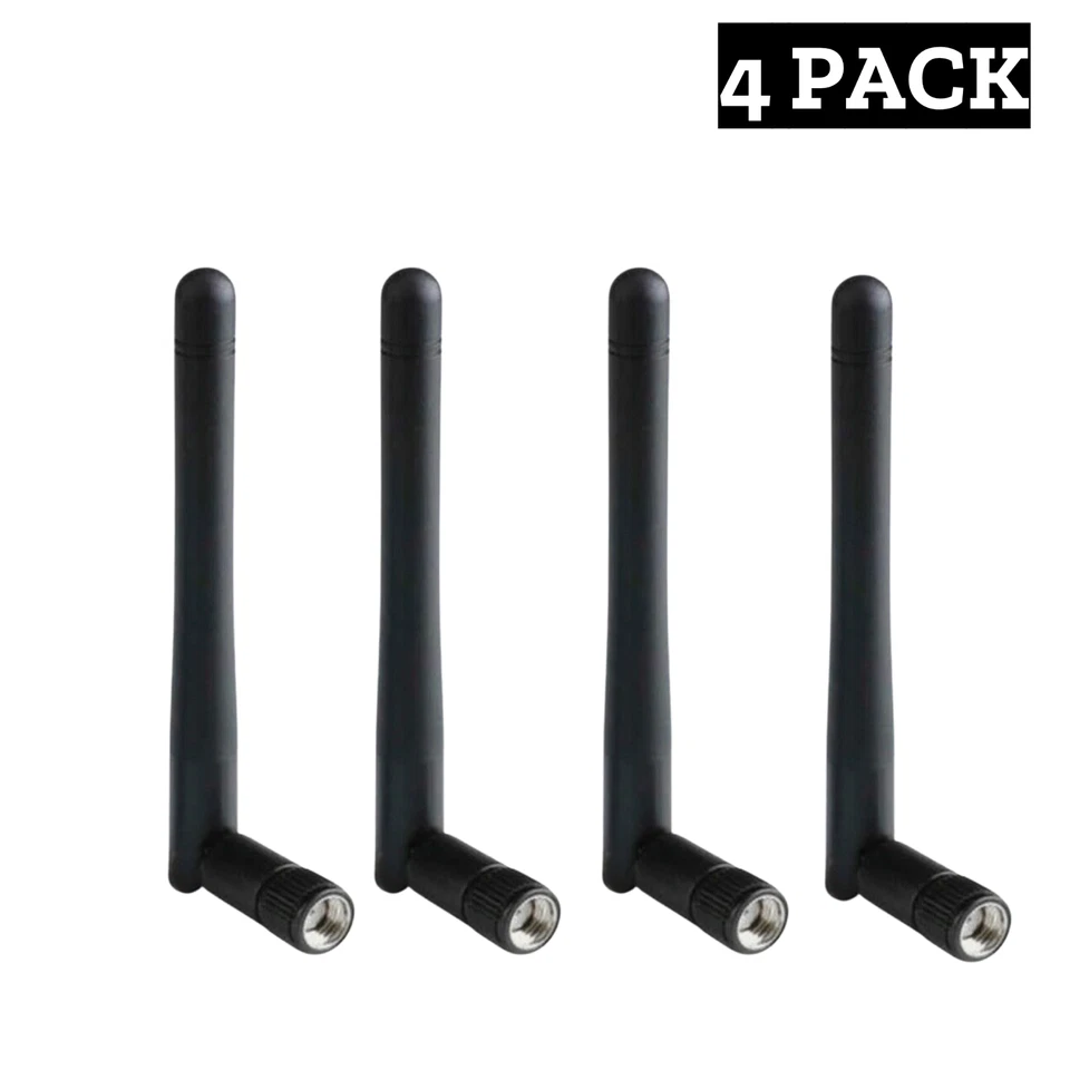 4x Dual Band WiFi 2.4GHz 5GHz MIMO Antenna Replacement for Computer PC RP-SMA - Image 2 of 4
