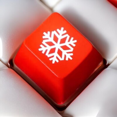 rote Tastenkappe Schneeflocke keycaps key caps Taste cherry mx
