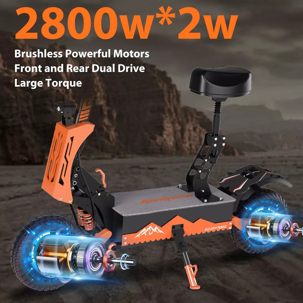 GT08 Electric Scooter 5600W 60V 27AH Fast 50MPH E-Scooter With