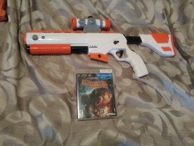 Cabela's Survival game 2001 2009 2011 survival Top Shot Elite Gun Ps3 Controller