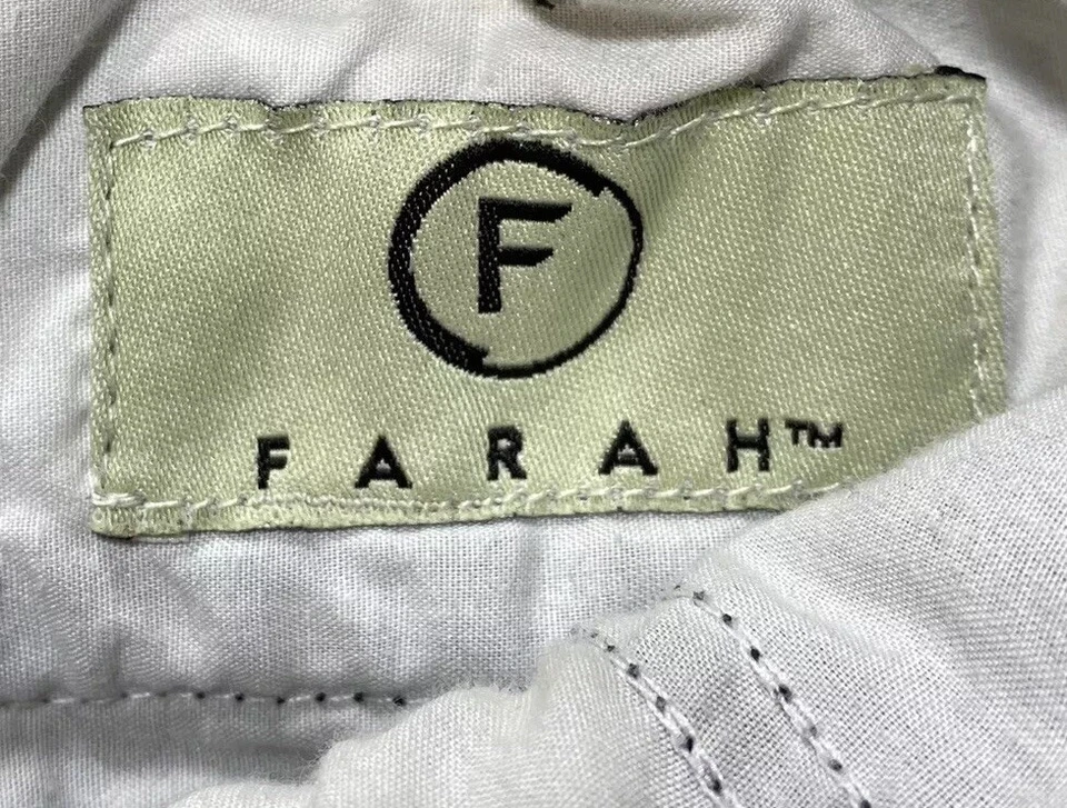 Pantalones Cortos Farah Talla 34-36 Delgados Para Hombre Negros Chinos Con Bolsillos Sobre la Rodilla Elásticos Foto 3 de 4