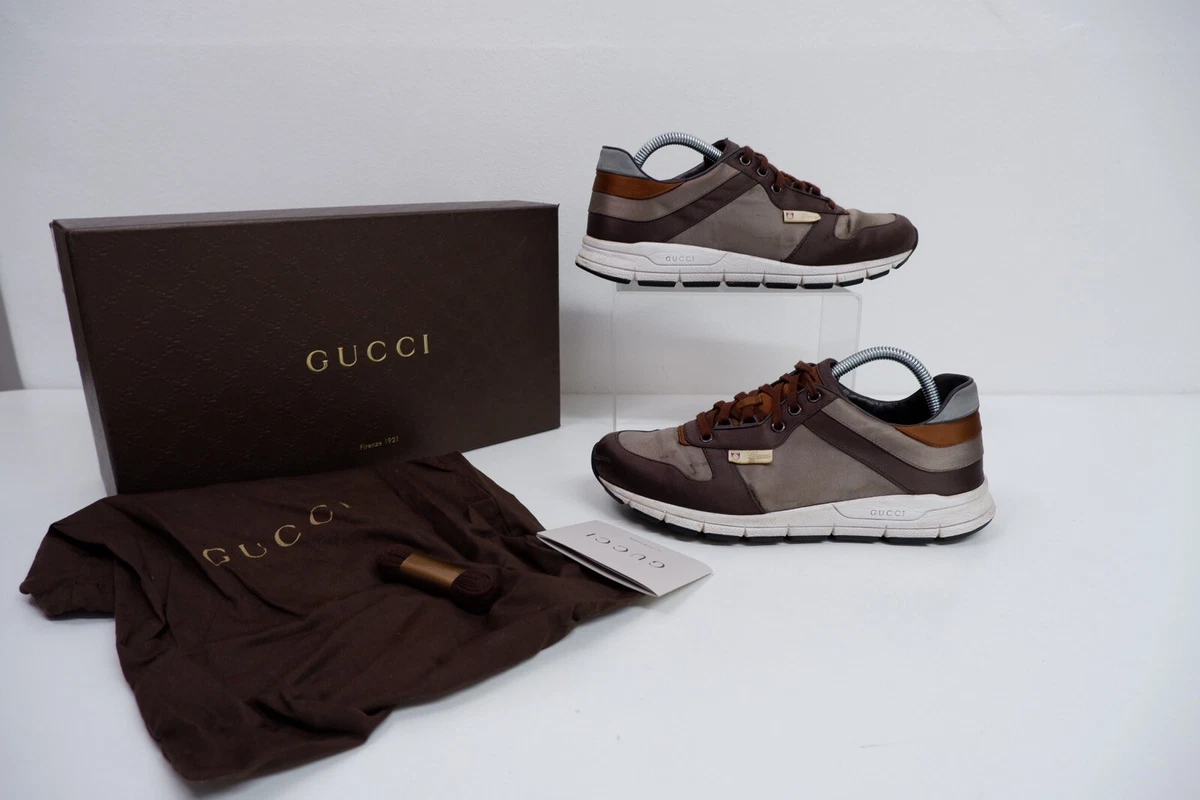 Brown cheap gucci trainers