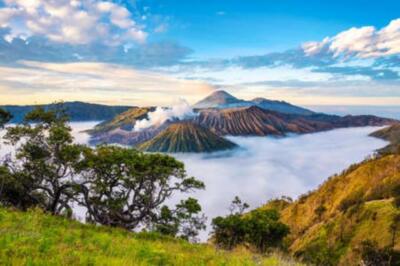 Sonnenaufgang am Vulkan Bromo, Insel Java, Indonesien. (191765873)