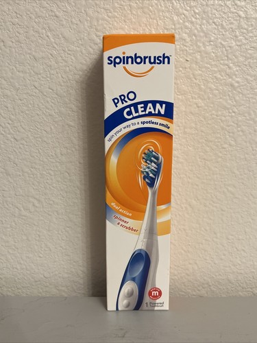 SPINBRUSH PRO CLEAN BATTERY POWERED TOOTHBRUSH-MEDIUM BRISTLES (BRAND NEW-SEALED - Picture 9 of 9