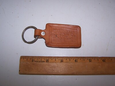 Vintage LEVI STRAUSS & CO Leather Keychain CLOTHING CARNIVAL UNADILLA GEORGIA