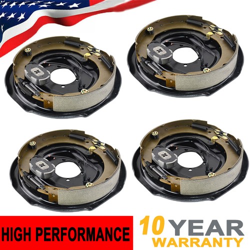 (4) Electric Trailer Brakes Right & Left Backing Plate 12" X 2" 5200 to