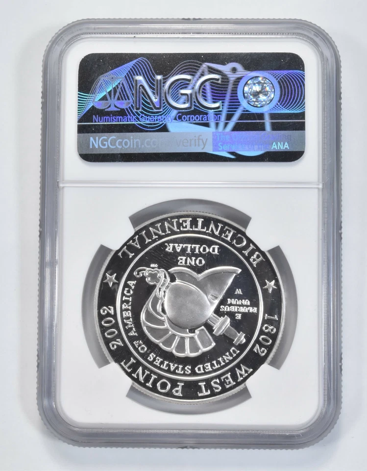 2002 West Point Army Commemorative Proof Silver Dollar NGC PF70 UCAM - Image 2 of 4