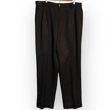 Greg Norman Dress Pants Mens 34 X 30 Black Straight Leg Business Casual Preppy