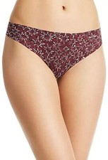 Calvin Klein Women's Invisibles Thong Panty Red Wine M