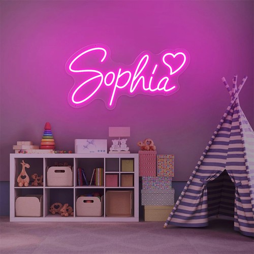 Neon Sign Led Name Light for Kids Name Signs Teenage Gift Led Neon Sign for Wall