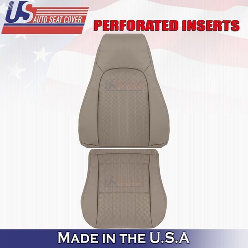 1997 to 2002 For Chevy Camaro Driver & Passenger Bottoms-Tops Leather Cover Tan - Picture 2 of 20