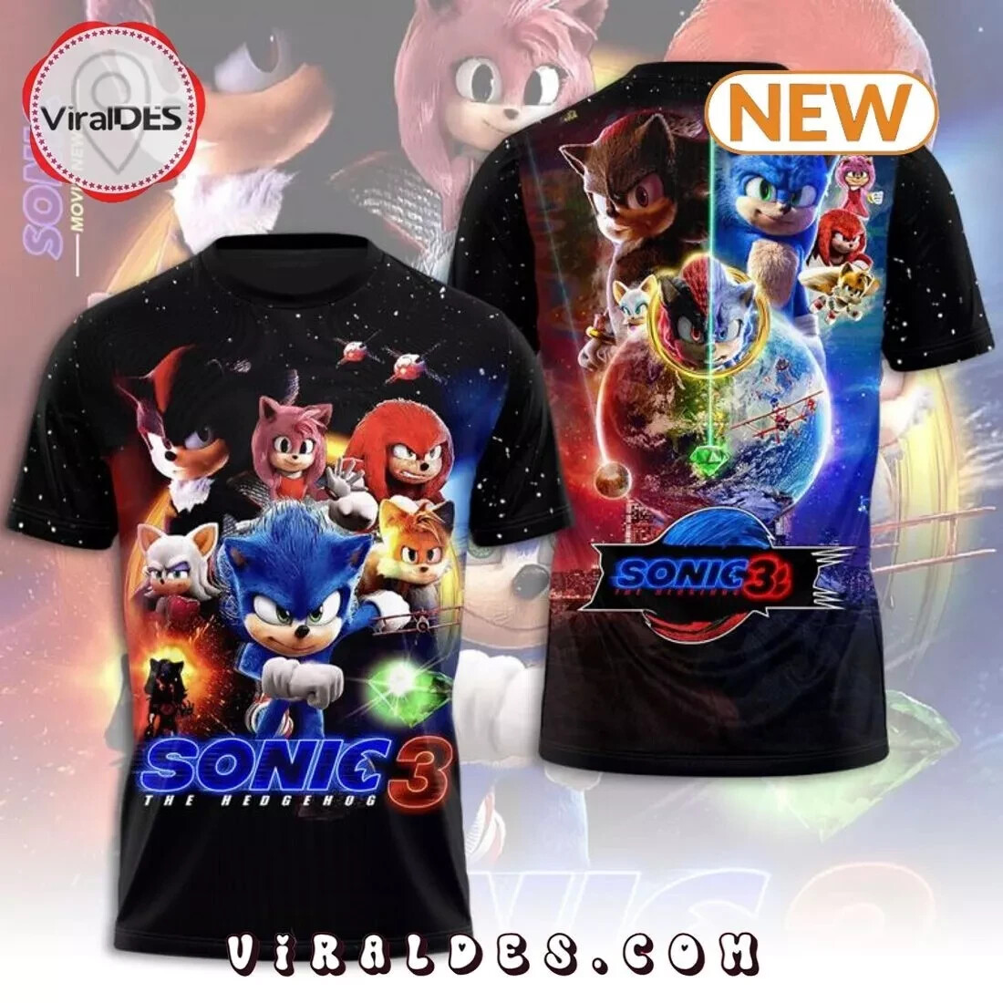 Sonic Hedgehog T Shirt I'm Wearing This T Shirt For The Sonic Movie 3!
