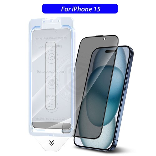 For iPhone 16e 15 14 13 12 Pro Max Plus Privacy Glass Screen Protector Dustproof - Picture 18 of 30