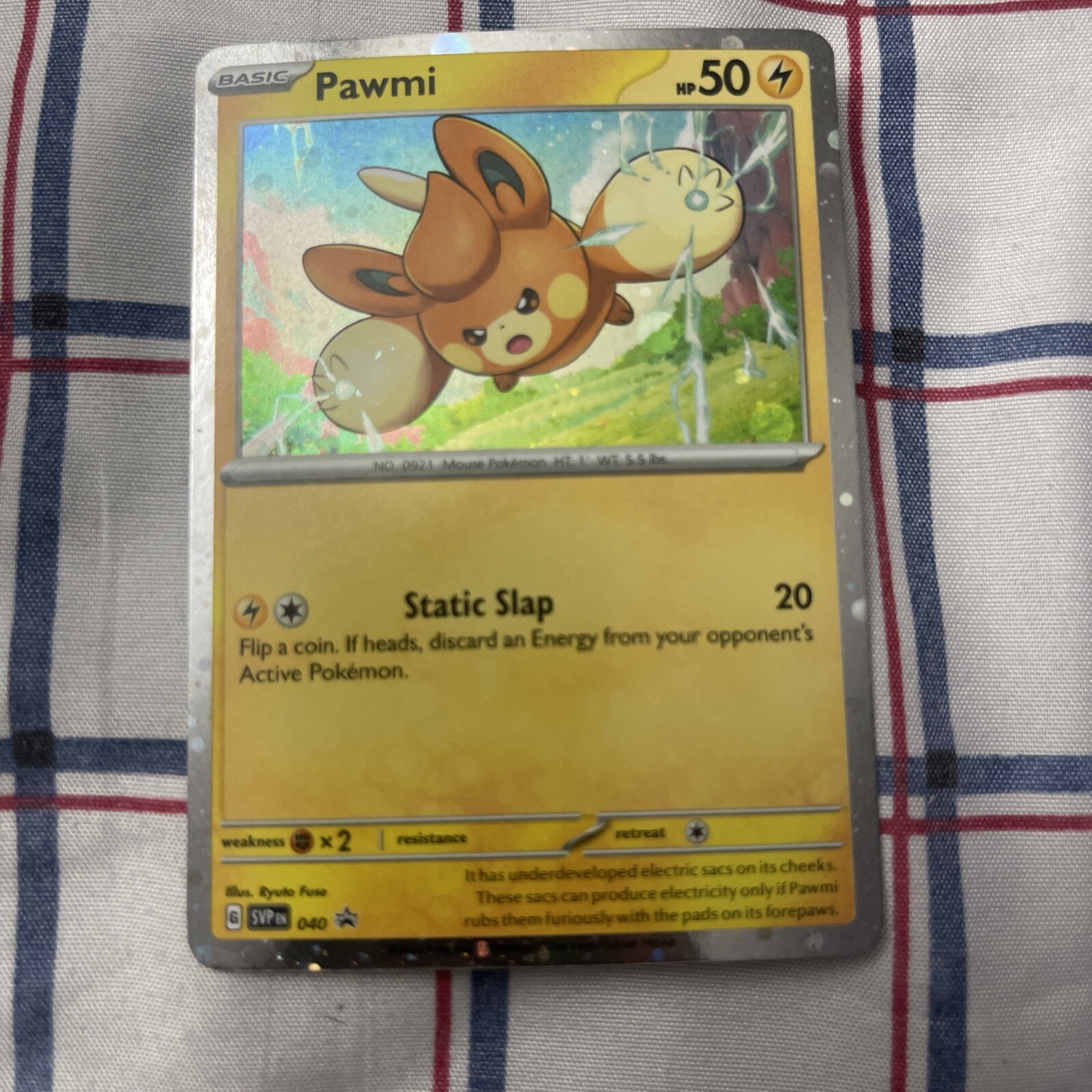 Pokemon Scarlet & Violet Pawmi SVPen 040 BLACK STAR PROMO SVP 40