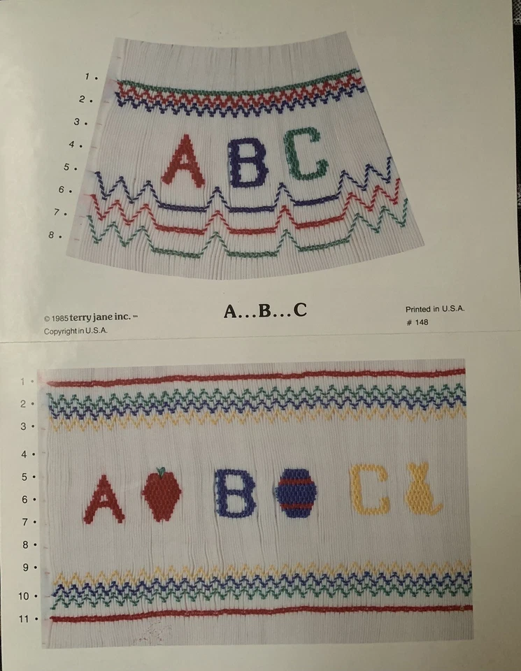 TERRY JANE SMOCKING PLATE #148- A...B...C - Image 3 of 3