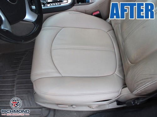 2007-2012 GMC Acadia SLT SLT1 SLT2 -Passenger Side Bottom LEATHER Seat Cover Tan - Picture 11 of 12