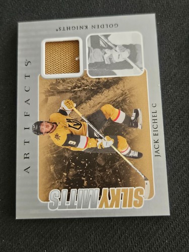 2023-24 UPPER DECK UD ARTIFACTS JACK EICHEL SM-EI SILKY MITTS GAME USED GLOVE