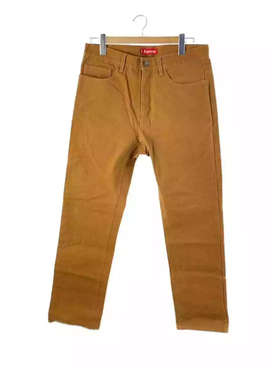 Pantalon droit Supreme chameau coton 32 d'occasion
