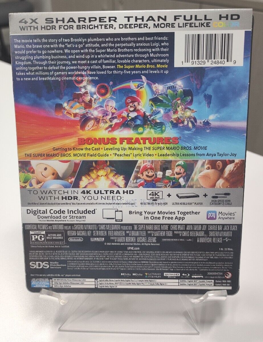 The Super Mario Bros. Movie [SteelBook] [Digital Copy] [4K Ultra