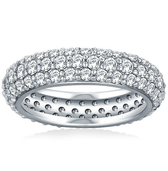 LADIES SEMI MOUNT HOOPS EARRINGS 3.50CT ROUND DIAMOND 14K WHITE GOLD LADIES SEMI MOUNT HOOPS EARRINGS 3.50CT ROUND DIAMOND 14K WHITE GOLD