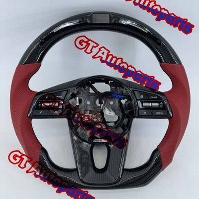Fit for Kia Forte K3 GT 2019-2023 with Buttons LED Carbon Fiber Steering Wheel