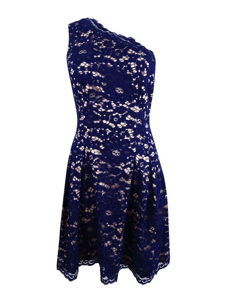 self portrait blue dress lace Blue Fine Lace Midi Dress – self-portrait main image 1