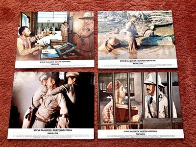 Papillon Aushangfotos 4 Stck. Steve McQueen, Dustin Hoffman