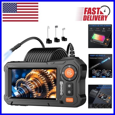 4.3'' LCD Endoscope with 8 LED Lights - Ideal for Automotive & Home Inspections