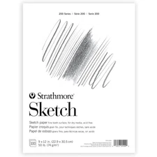 9x12 Inch Sketch Pad 100 Sheets Tape Bound Artist Sketchbook for Drawing