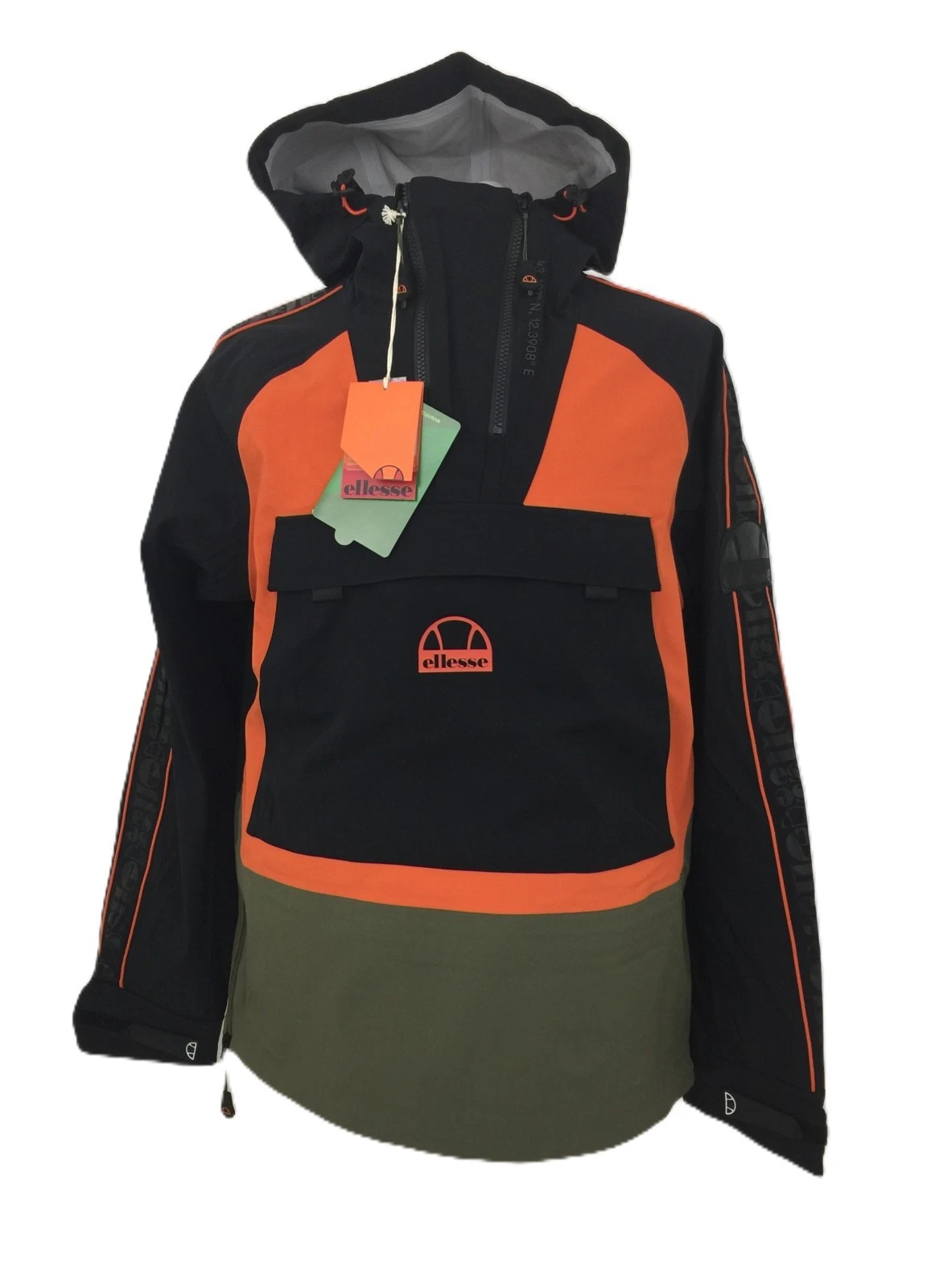 Ellesse Men's Ski Windbreaker Jacket Orange Black Hooded Pocket Pullover New F1
Opens in a new windo