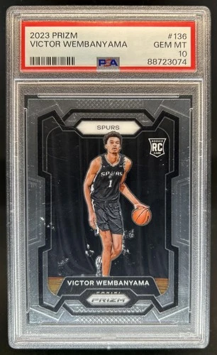 2023-24 Panini Prizm Victor Wembanyama RC Rookie #136 Spurs PSA 10 GEM MINT