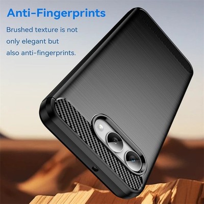 Für T-Mobile T Phone 3 5G, Stoßfeste gebürstete Shell weich Cover Case schwarz