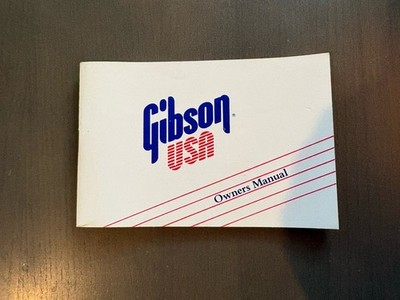 1989 Gibson USA Guitar Manual Les Paul, SG Explorer Flying V ES EDS-1275