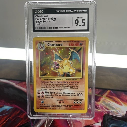 CGC 9.5 Charizard Pokémon (1999) Base Set 4/102 Holo