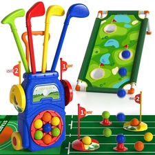 Toddler Golf Set Toys for Kids, Kids Toddler Golf Clubs with 7 Balls, Putting...