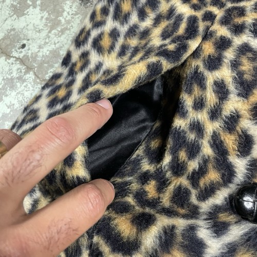 Vintage Davis Of Boston Woman’s Leopard Print Faux Fur Coat Size Large Preppy - Picture 9 of 16