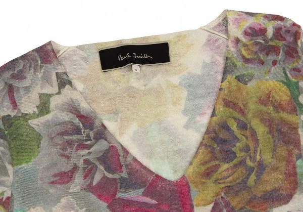 Top tejido de lana seda estampado floral Paul Smith talla S (K-128161) Foto 4 de 4