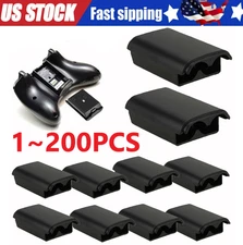 AA Battery Back Cover Case Shell Pack For Xbox 360 Wireless Controller Black Lot