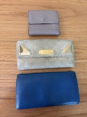 Lot Of 3 Project Piece Designer Wallets Louis Vuitton Bottega Veneta Gucci