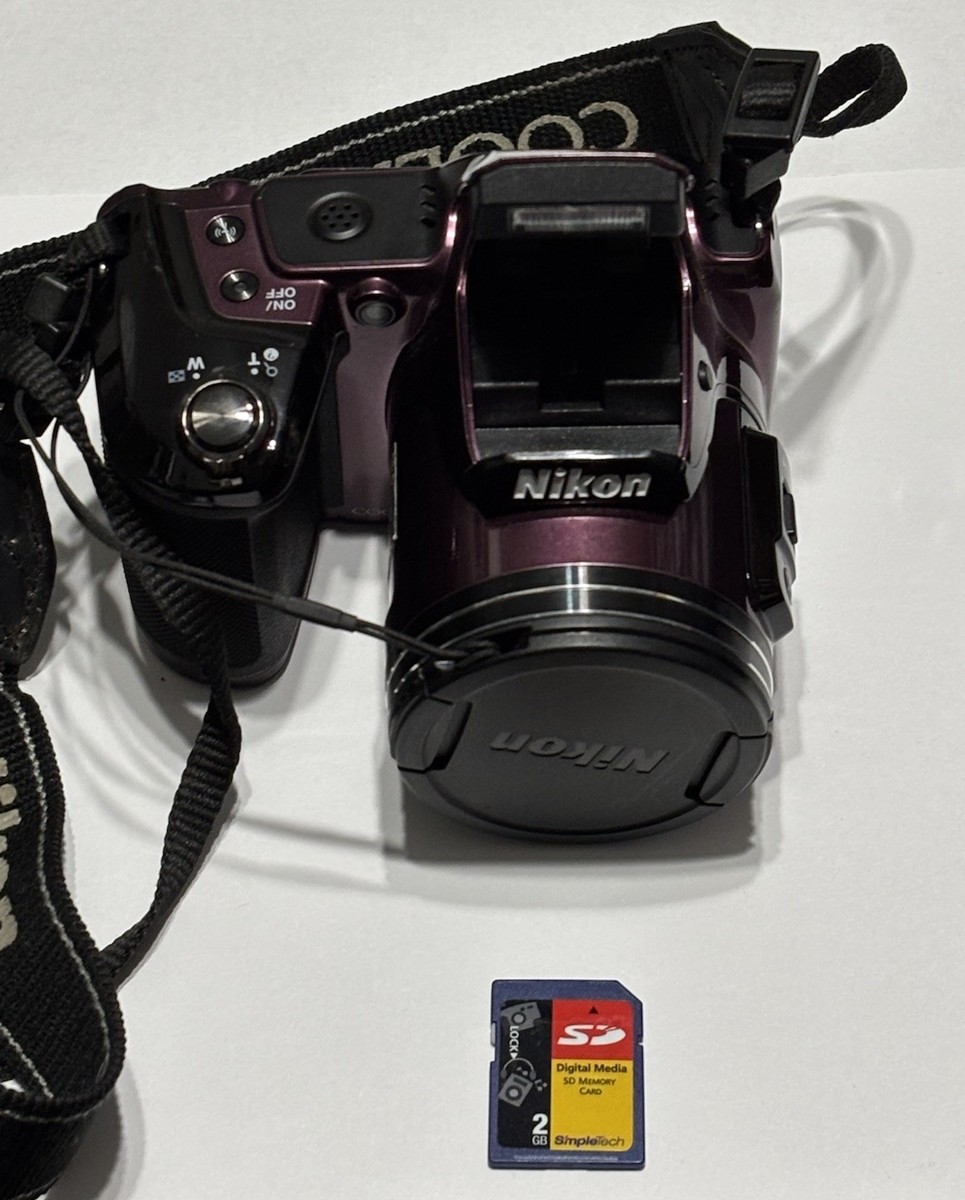 Nikon COOLPIX L840 16.0MP Digital Camera Plum Purple SD 2GB Card