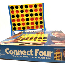 Vintage 90s Connect Four Checkers Game Milton Bradley Made In USA Complete EUC